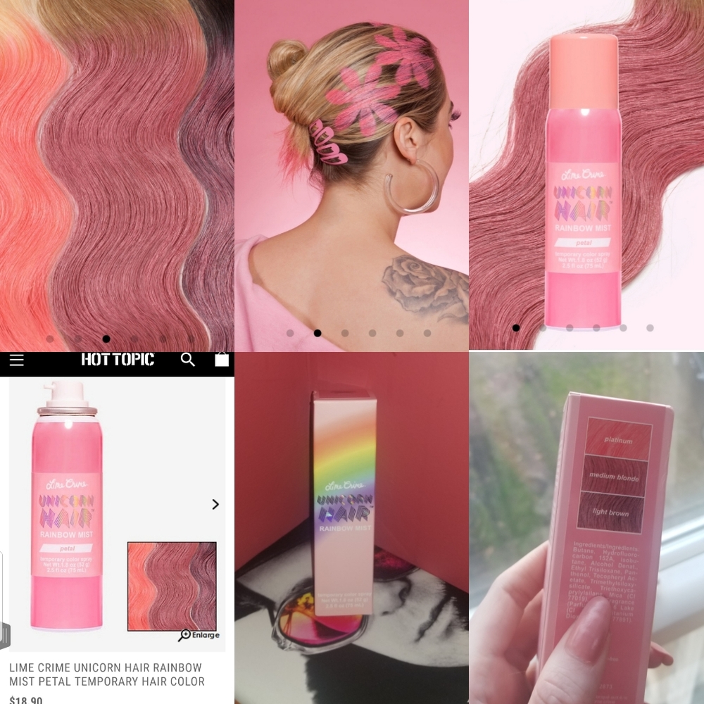 Lime Crime Temporary Pink Hair Mist